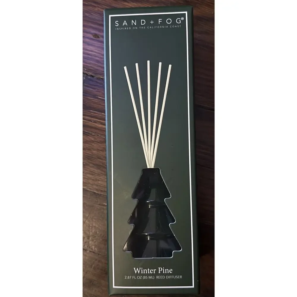 Sand +Fog Christmas Tree Reed Diffuser Winter Pine Scent 2.87 oz Limited Edition